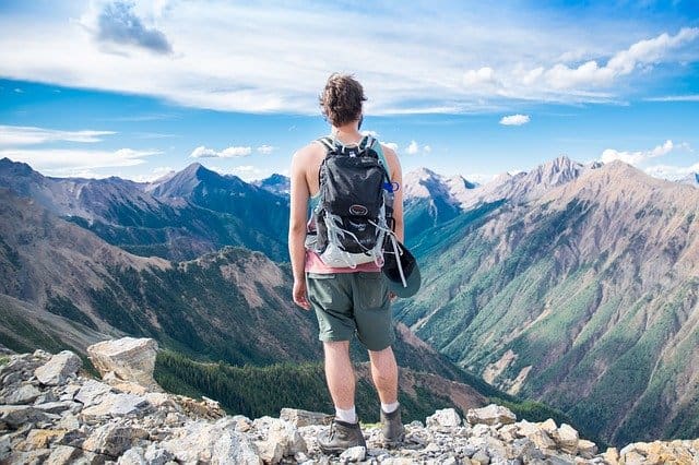 Backpacker in Nature